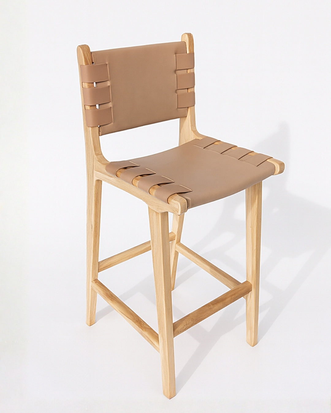 כסא בר דגם לנוקס בגוון טבעי