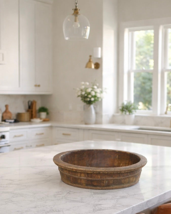 קערה ענקית מעץ ממוחזר דגם שחר