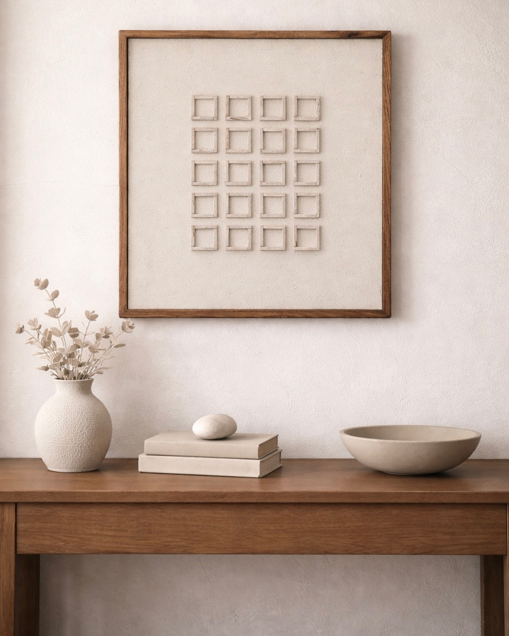 תמונה דגם ריבועים לבן