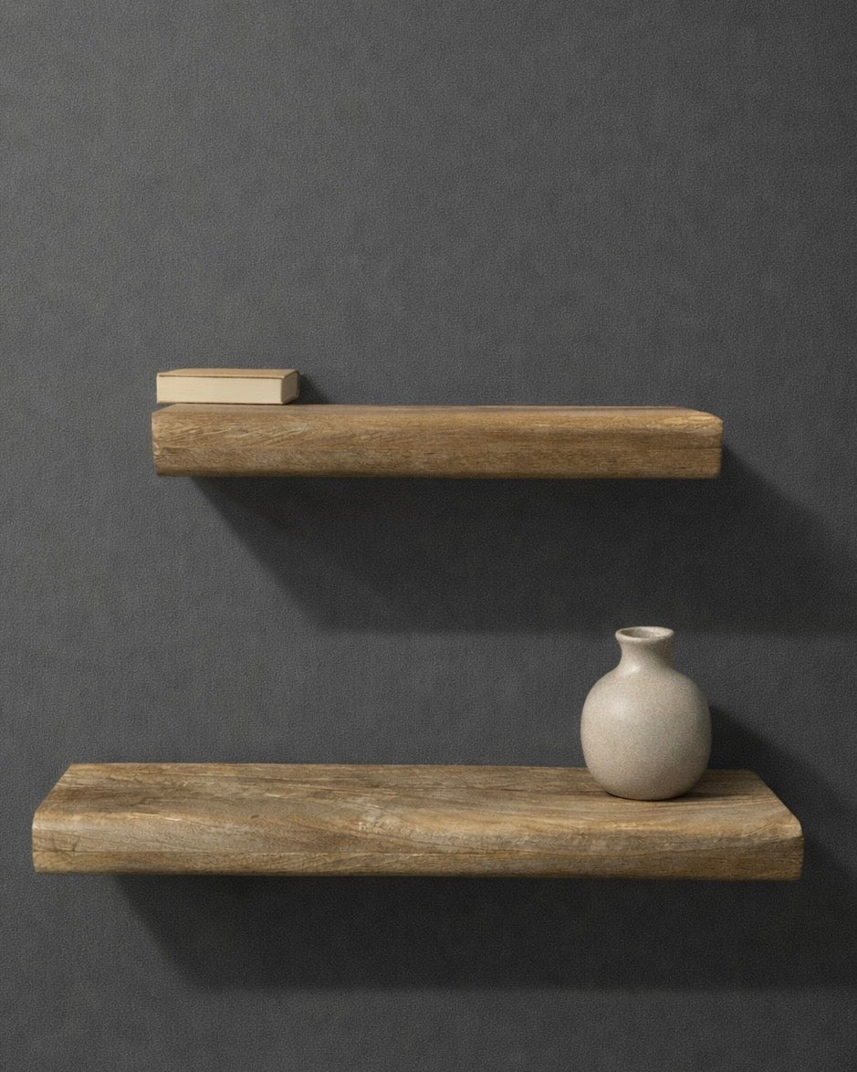 סט מדפי עץ צפים דגם נבו