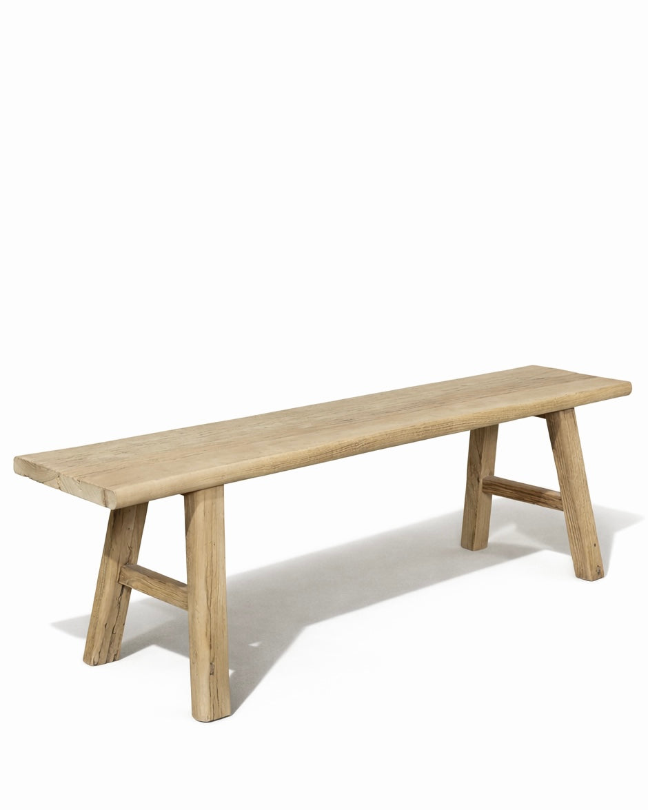 ספסל מעץ אלון ממוחזר דגם דין 150 סמ