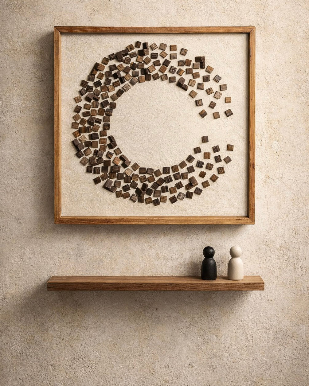 תמונה דקורטיבית דגל גל צבע חום