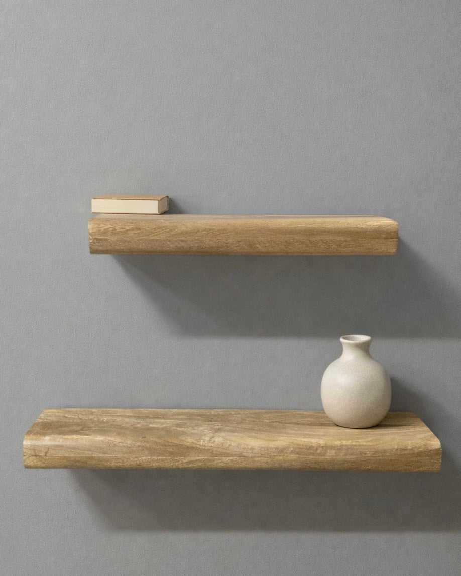 סט מדפי עץ צפים דגם נבו