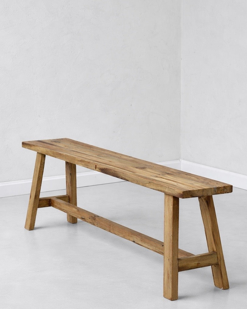 ספסל מעץ טיק דגם חושן 120 ס״מ