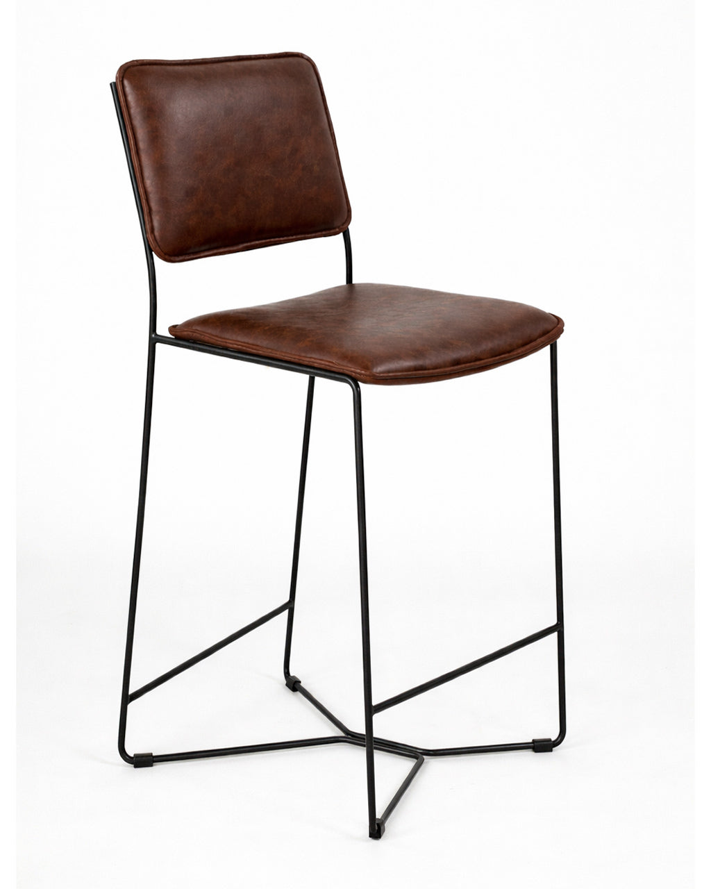 כיסא בר דגם מילו ריפוד דמוי עור