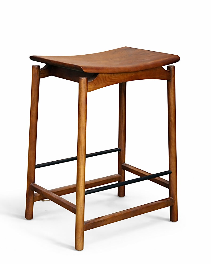 כסא בר דגם פלג צבע אגוז