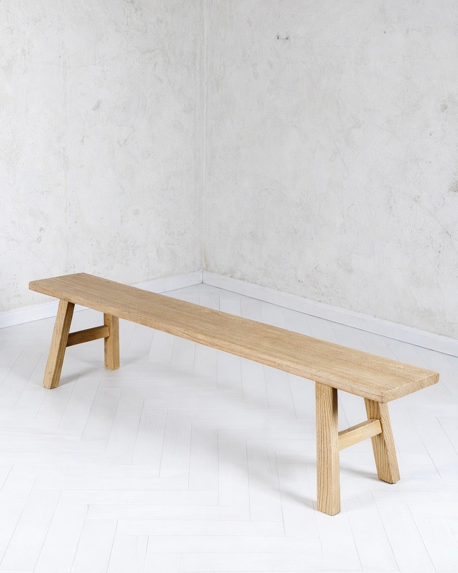 ספסל מעץ אלון ממוחזר דגם דין 200 סמ