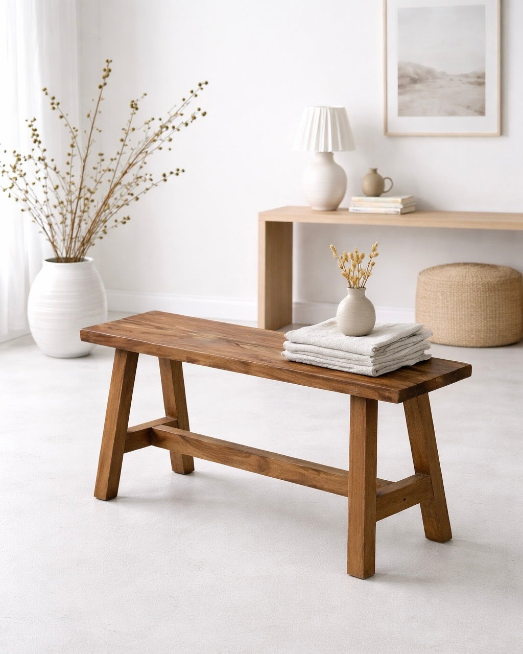 ספסל מעץ מהגוני דגם אלומים