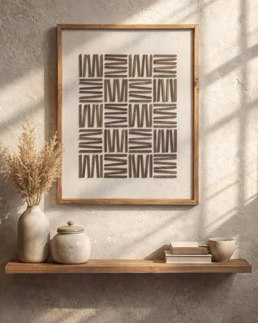 תמונה דגם קווי חול חום