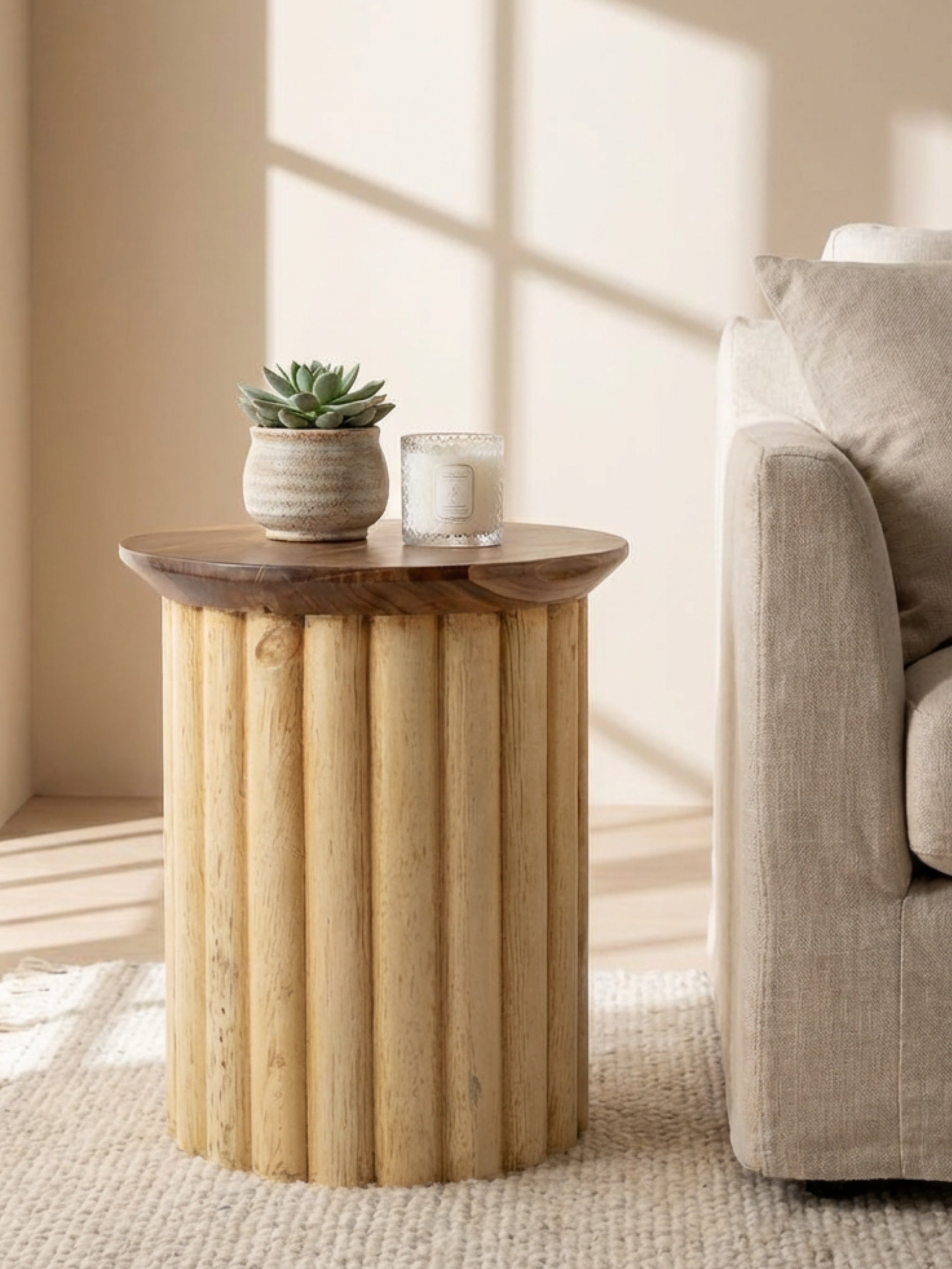 שולחן צד דגם שנהב