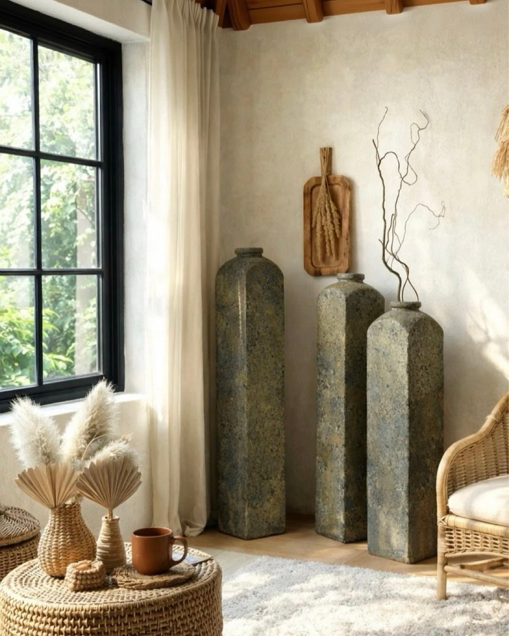 סט 3 כדים דגם ריו צבע אפור