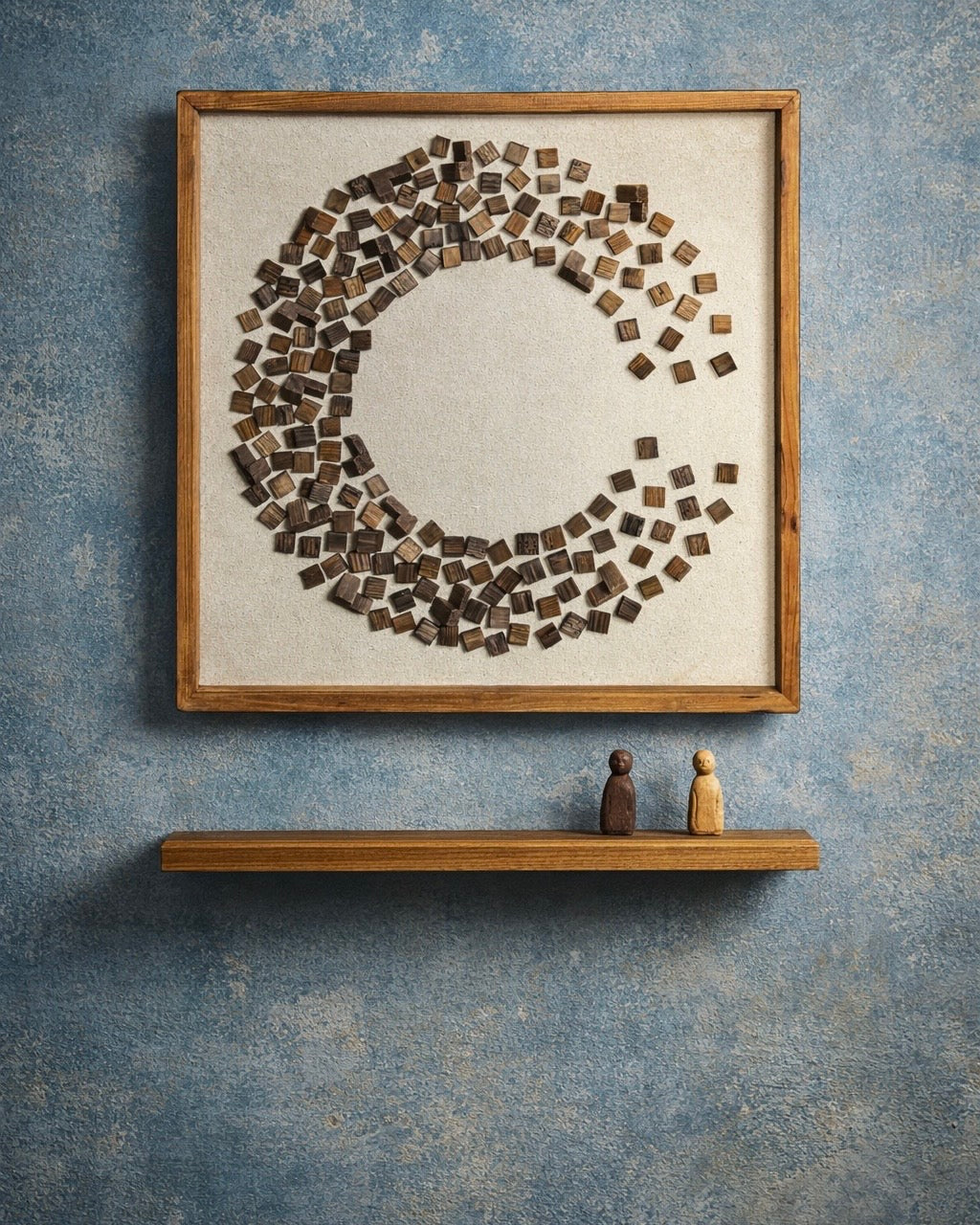 תמונה דקורטיבית דגל גל צבע חום