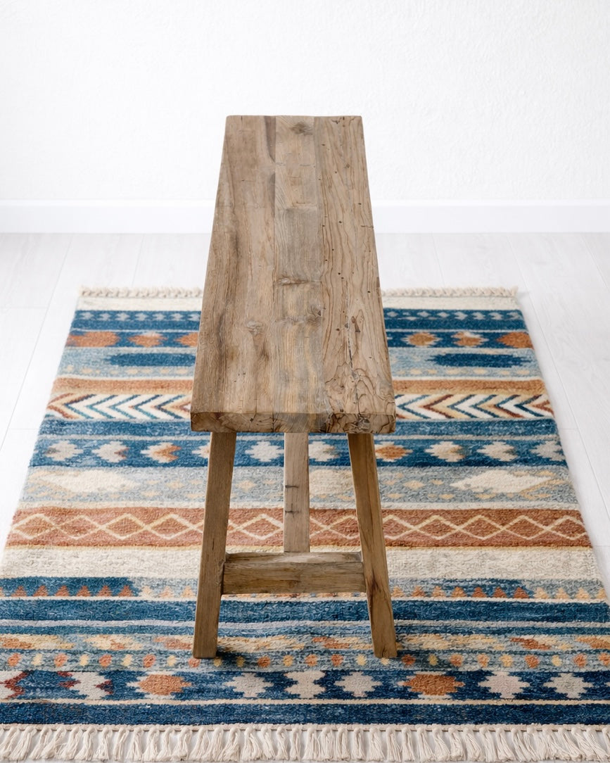 ספסל מעץ טיק דגם חושן 120 ס״מ