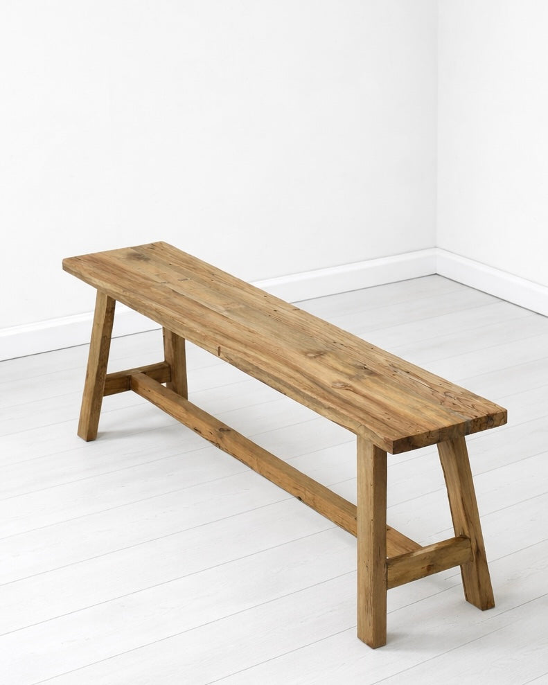 ספסל מעץ טיק דגם חושן 120 ס״מ