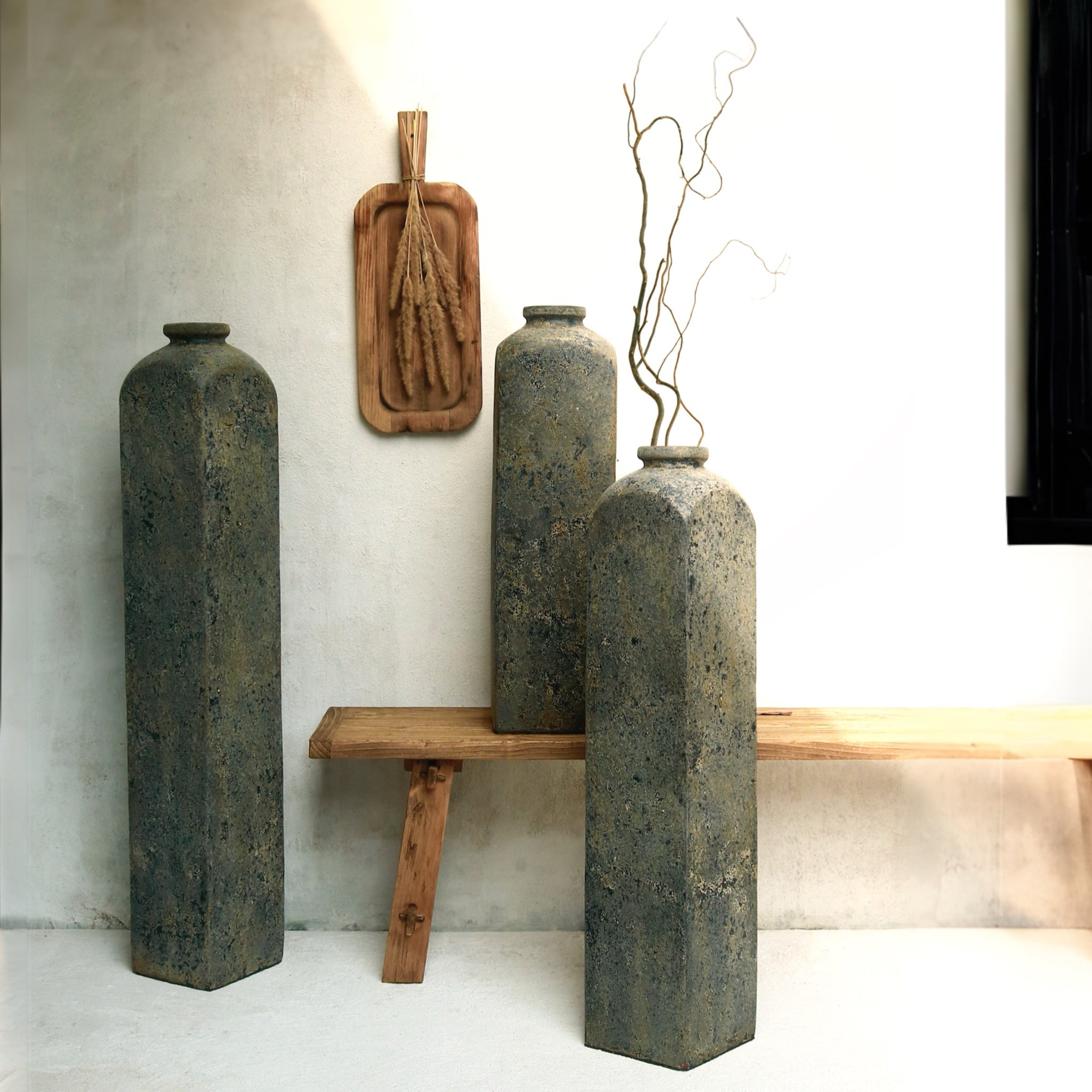 סט 3 כדים דגם ריו צבע אפור