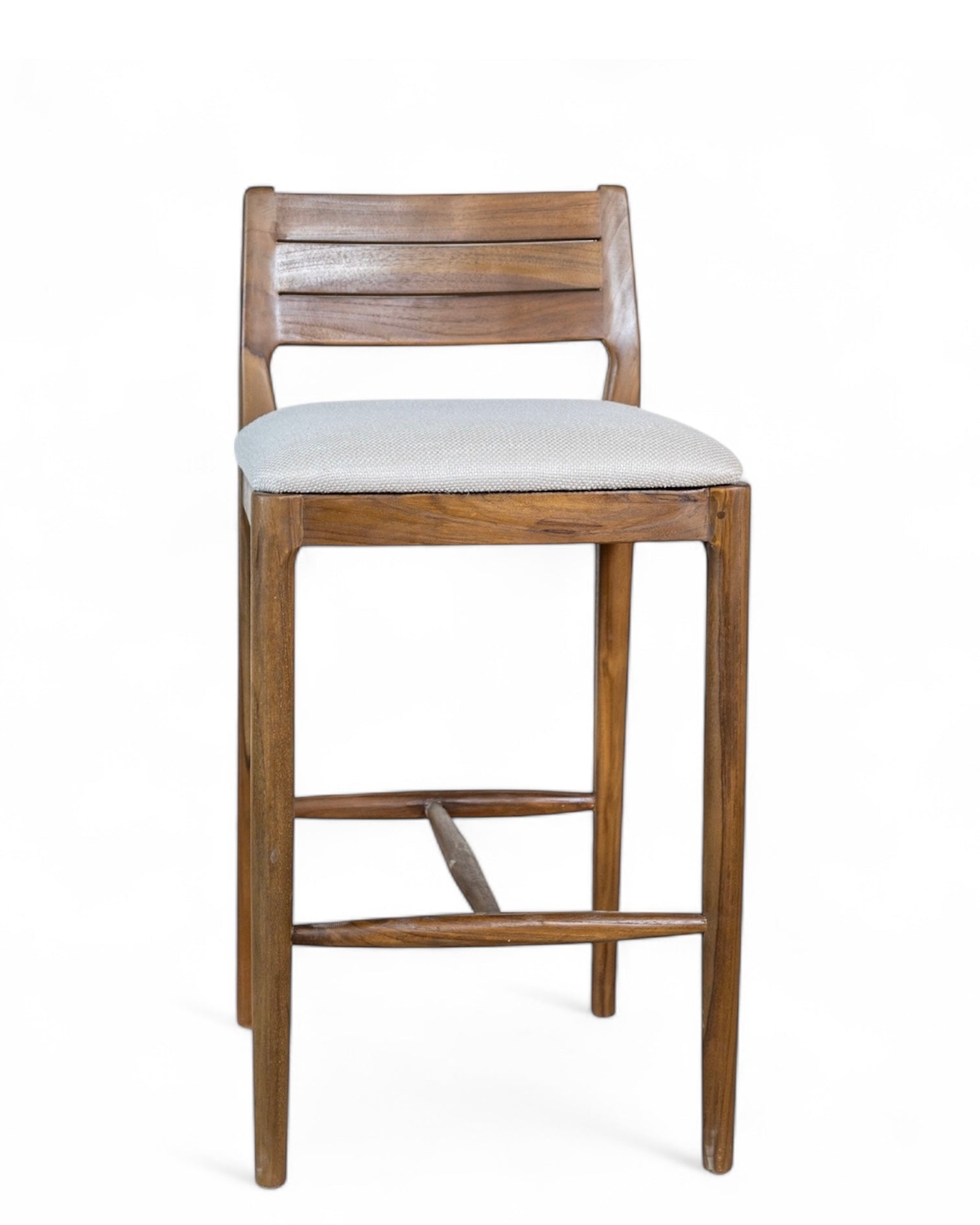 כסא בר דגם טהיטי בגוון אגוז עשיר